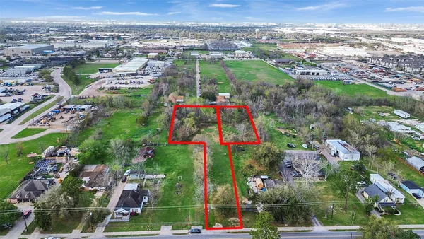 an aerial view of multiple house