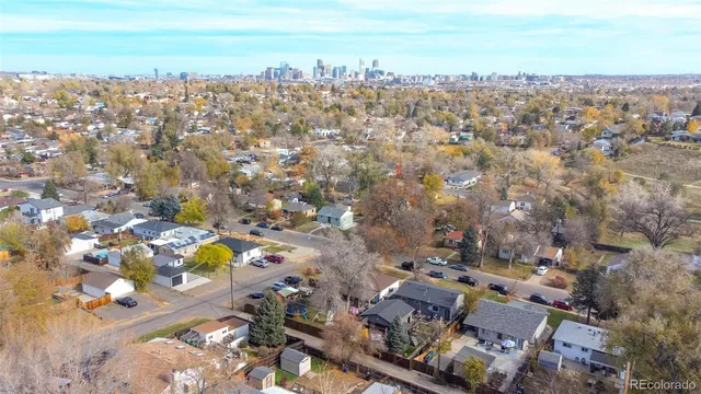 an aerial view of multiple house