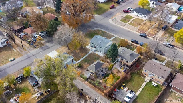 an aerial view of a houses with outdoor space
