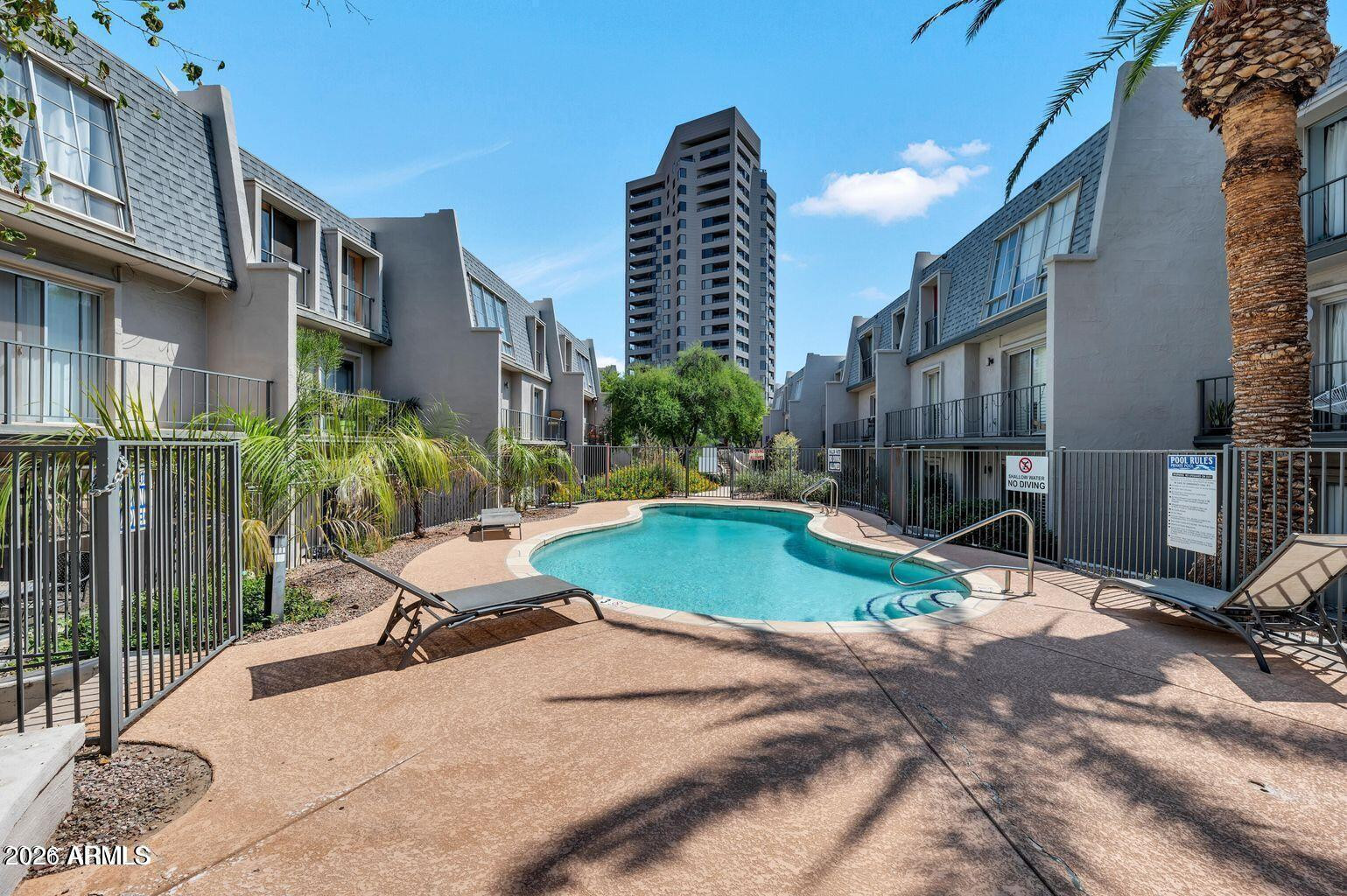 1016 East Osborn Road, Unit F Phoenix, AZ 85014 - Photo 12 of 14 a view of outdoor space yard and patio