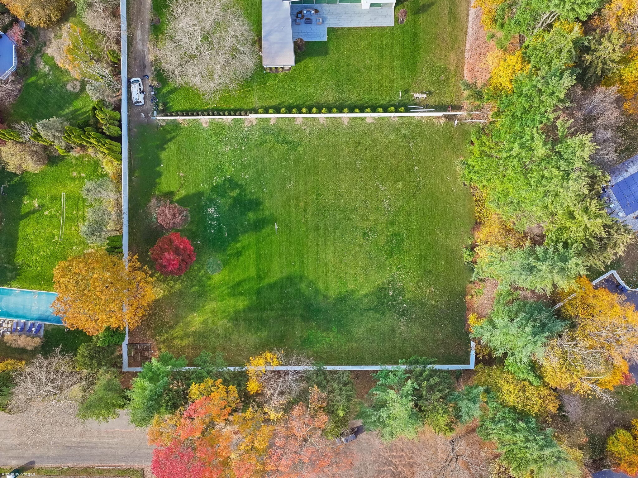 14 Burr School Road Westport, CT 06880 - Photo 7 of 16 an aerial view of residential houses with outdoor space and trees