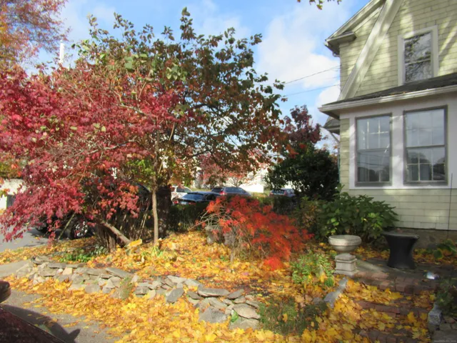 a backyard of a house with lots of green space