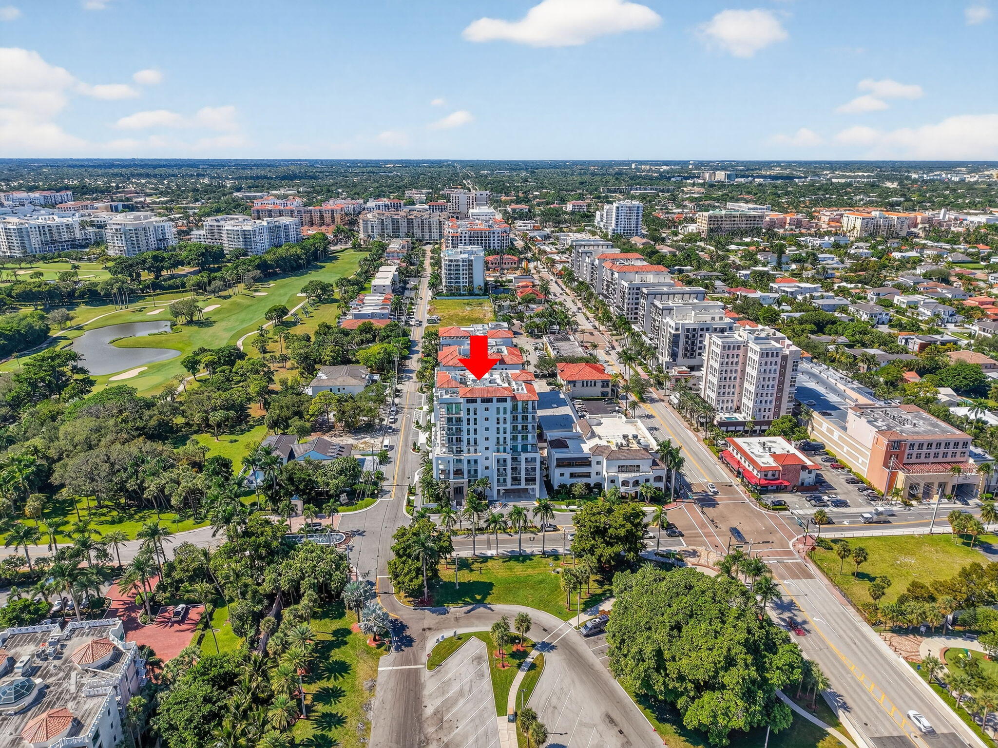 495 East Royal Palm Road, Unit 402 Boca Raton, FL 33432 - Photo 71 of 72 an aerial view of residential houses with outdoor space and swimming pool
