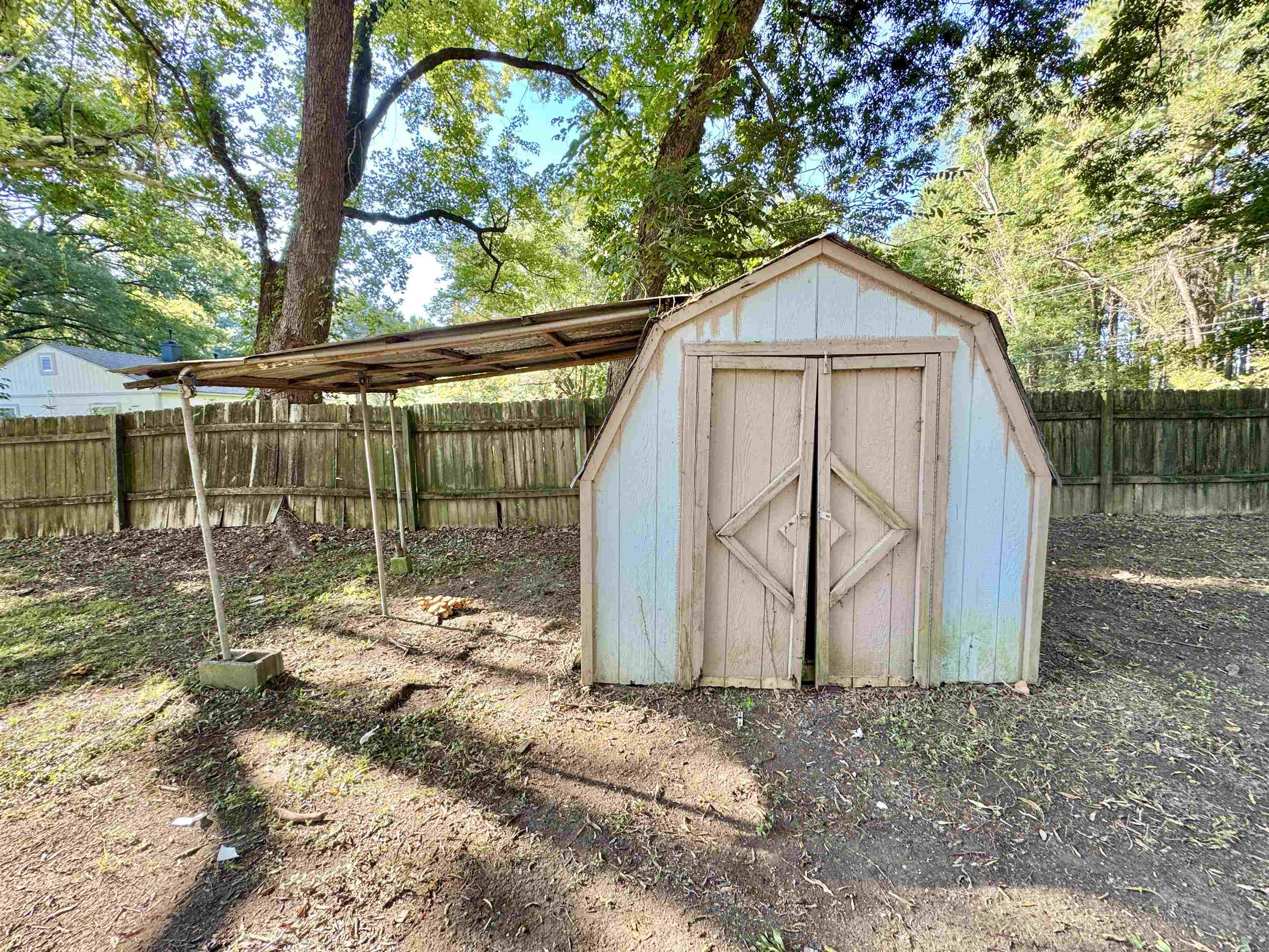 7881 Sherman Road Millington, TN 38053 - Photo 24 of 30 a view of backyard with small plants and wooden fence