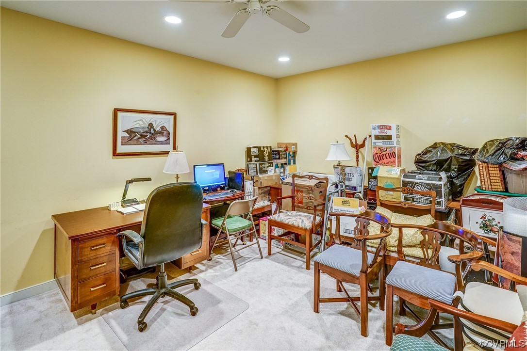 3113 Stony Point Road, Unit UE Richmond, VA 23235 - Photo 42 of 48 a view of a workspace with furniture and a ceiling fan