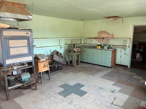 a room with storage and utility