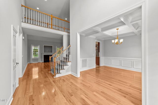 a view of a hallway view with staircase
