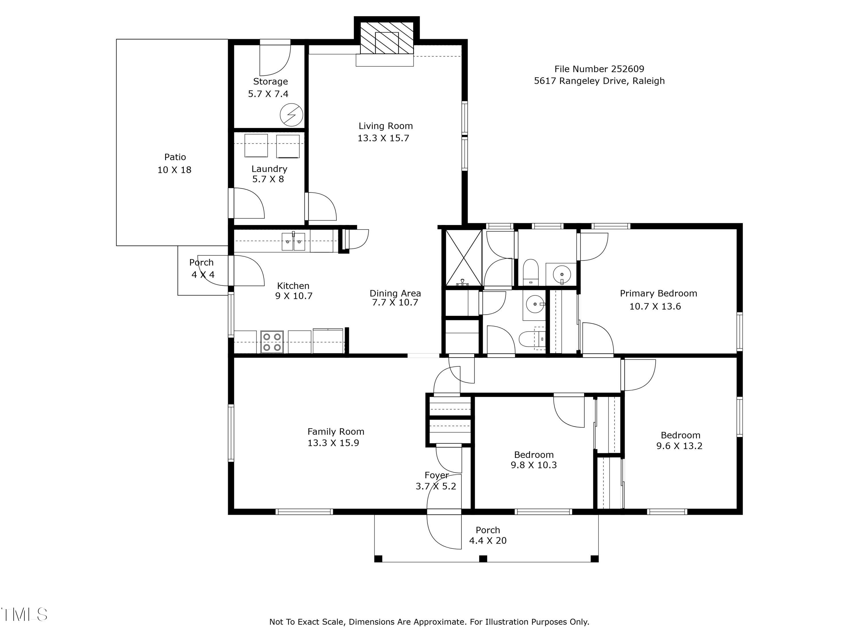 5617 Rangeley Drive Raleigh, NC 27609 - Photo 18 of 18 252609 floorplan