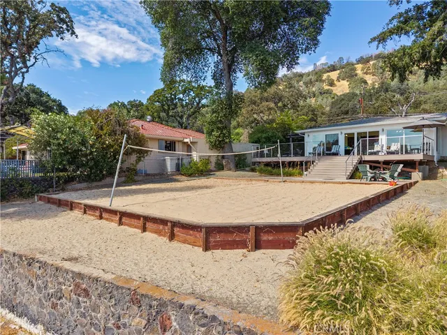 a view of outdoor space with seating area