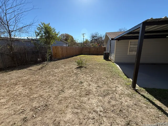 a backyard of a house