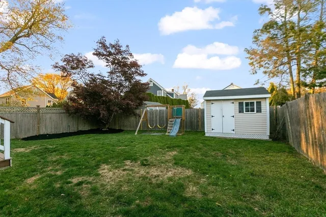 an outdoor space with lots of fruit and garden view