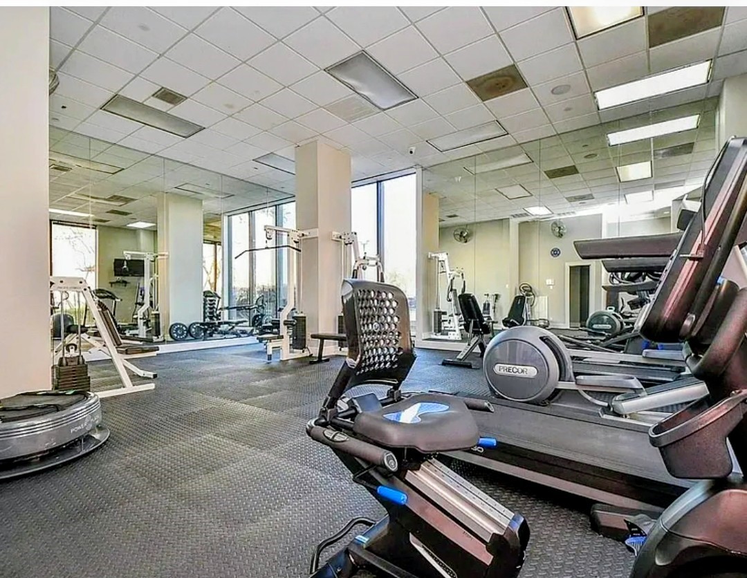 5150 Hidalgo Street, Unit 1503 Houston, TX 77056 - Photo 12 of 16 a room with gym equipment