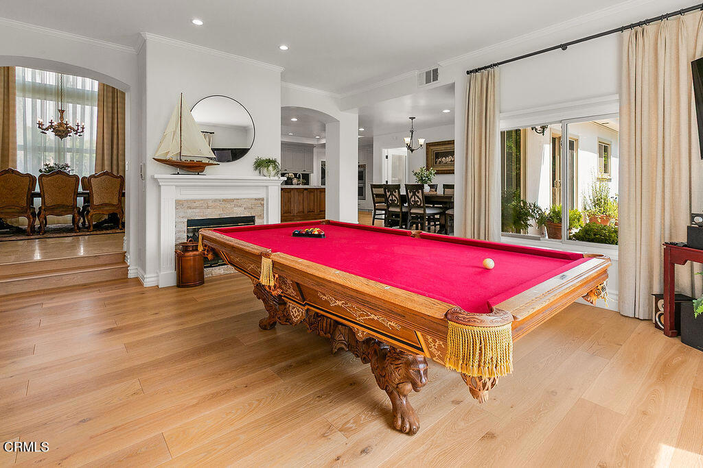 11016 Red Barn Road Camarillo, CA 93012 - Photo 18 of 72 a room with pool table flat screen tv and windows