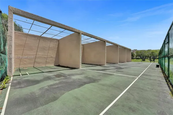 a view of a terrace with chairs