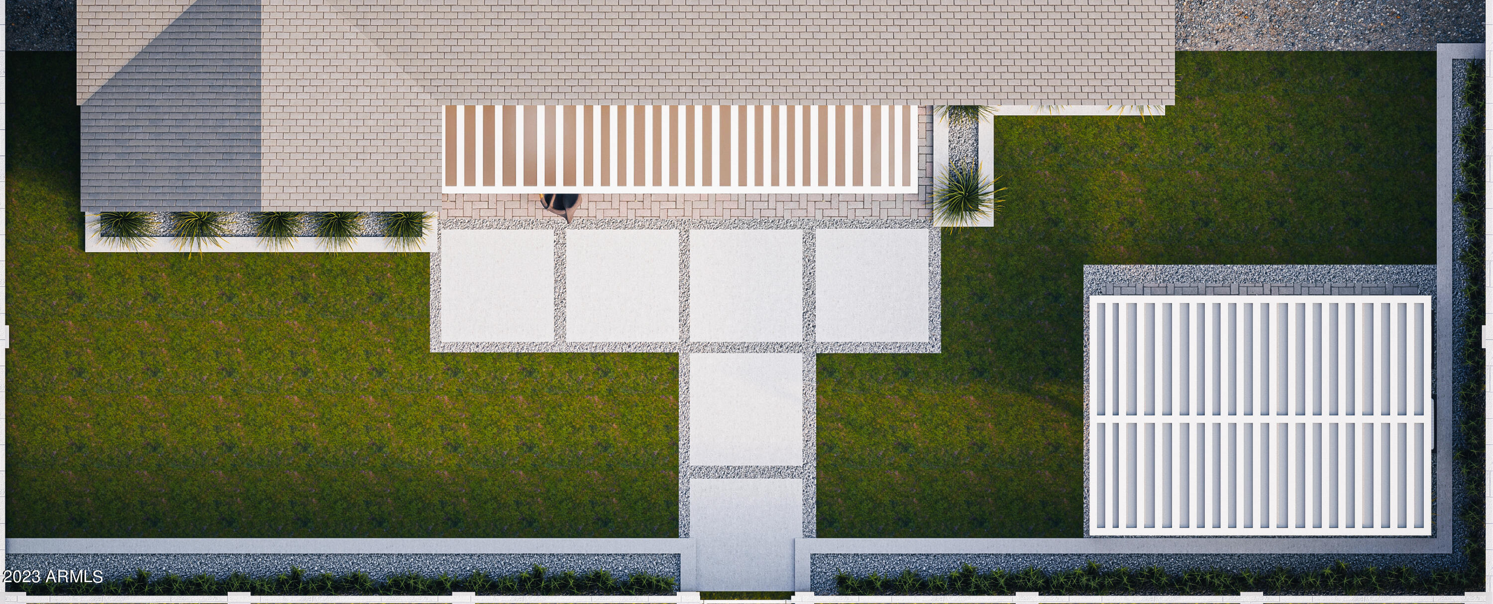 4842 East Piccadilly Road Phoenix, AZ 85018 - Photo 32 of 37 Rendering_Backyard with Pergola