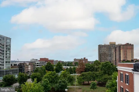 front view of a building with a street