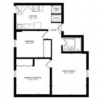 a view of a building with potted plants and more windows