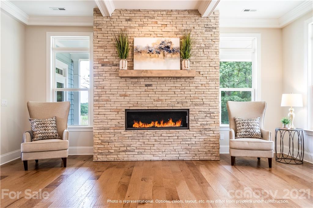 357 Grassy Rdg Court, Unit 50 Clover, SC 29710 - Photo 12 of 27 a living room with furniture and a fireplace
