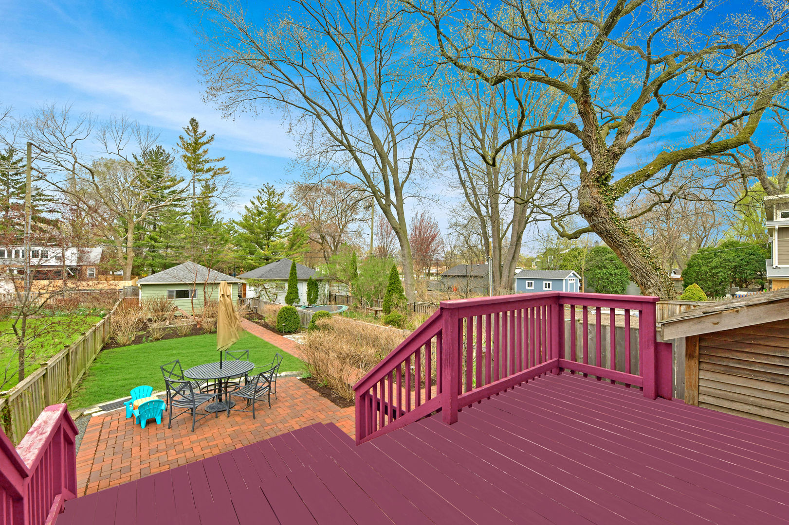 1726 Wesley Avenue Evanston, IL 60201 - Photo 23 of 27 a view of backyard with a patio and wooden floor