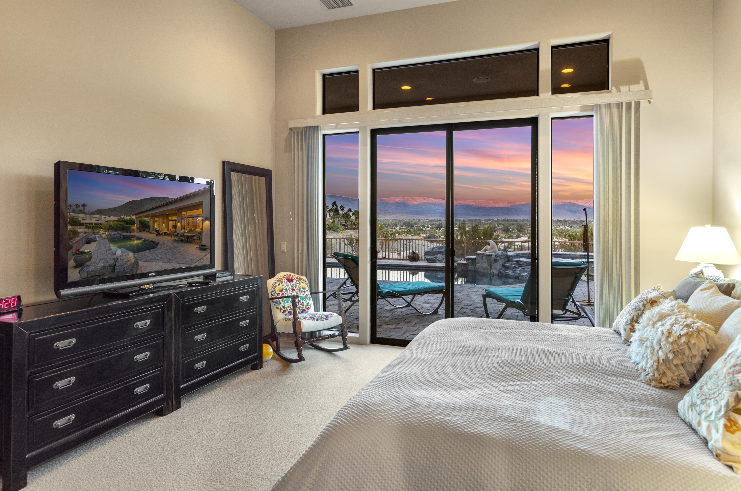 7 Nebulae Way Rancho Mirage, CA 92270 - Photo 25 of 40 a bed room with a bed and a television