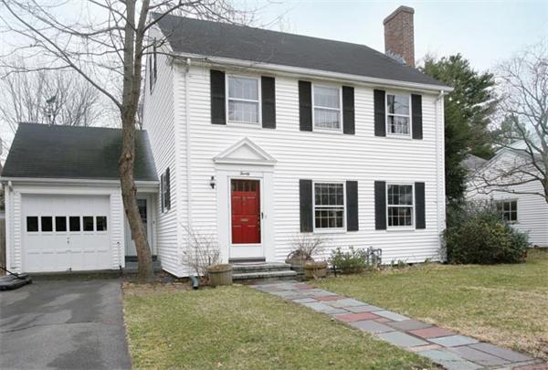 20 Hallron Road Newton, MA 02462 - Photo 1 of 5 a front view of a house with a yard