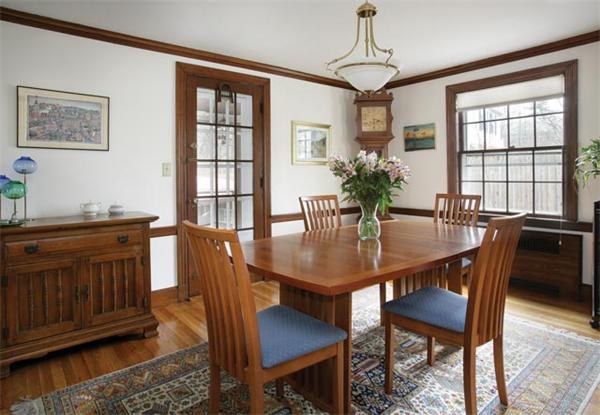 20 Hallron Road Newton, MA 02462 - Photo 4 of 5 a view of a dining room with furniture window and wooden floor