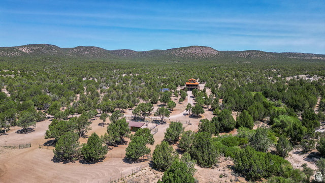 1342 North Old Hebron Road Enterprise, UT 84725 - Photo 3 of 67 Aerial view of a mountain backdrop and a heavily wooded area