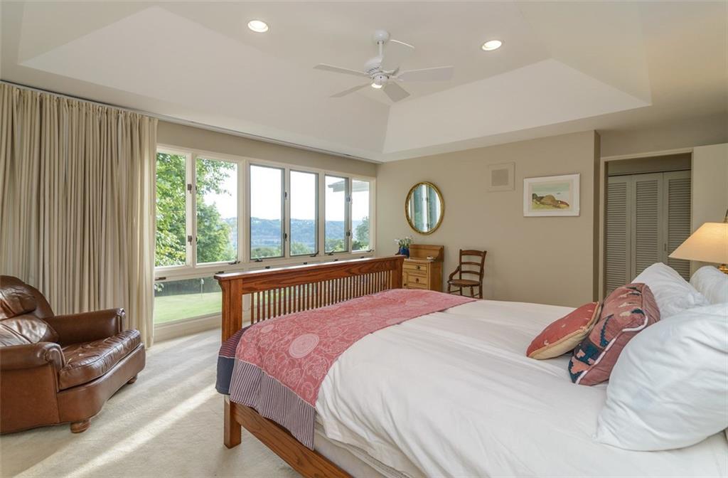 450 Backbone Road Sewickley, PA 15143 - Photo 18 of 24 The master suite, decorated in neutral tones, has a remodeled ensuite full bath, and a wall of closets.