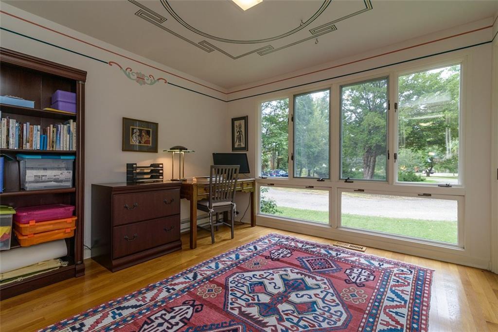 450 Backbone Road Sewickley, PA 15143 - Photo 20 of 24 Currently used as an office/yoga room, this lovely bedroom features a full view of the front lawn and woods