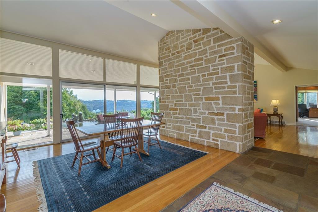 450 Backbone Road Sewickley, PA 15143 - Photo 9 of 24 The dining room area, with its open floor plan, can seat a small intimate group or be extended to a larger gathering.