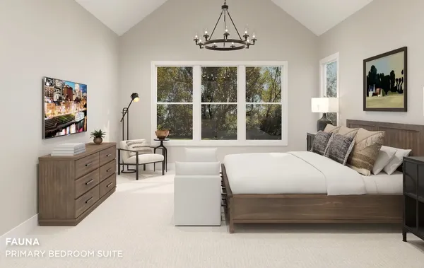 a bedroom with bed and window