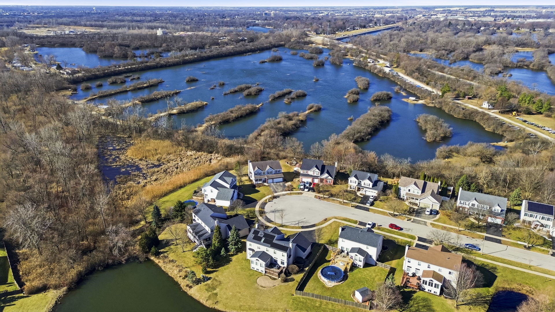 22718 Bass Lake Road Plainfield, IL 60544 - Photo 15 of 15 an aerial view of residential houses with outdoor space
