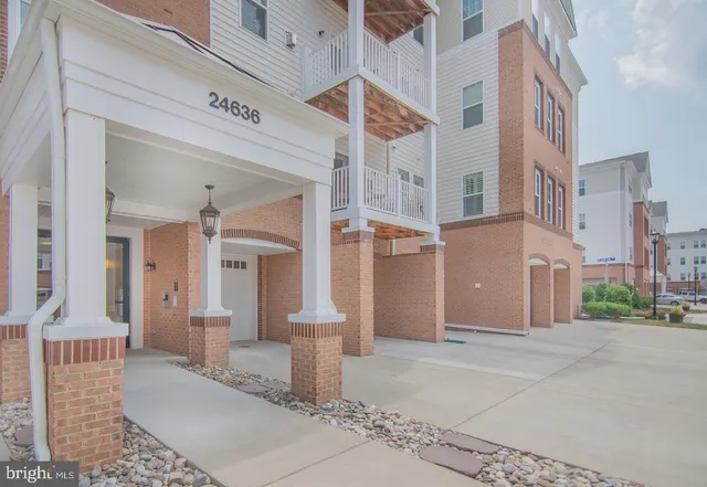 front view of a brick building