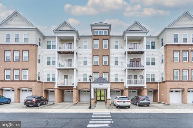 a front view of a building with street view
