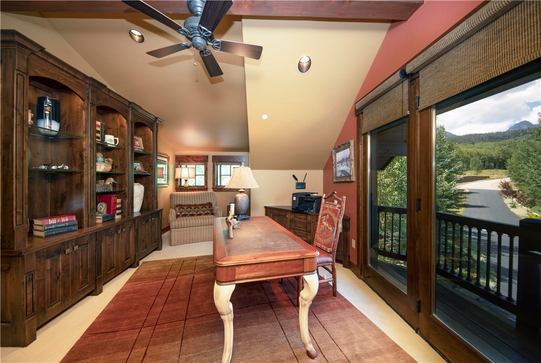130 Hunter's Knob Road Silverthorne, CO 80498 - Photo 21 of 35 Excellent home office or golfers den with it's own deck to step out and view the peaks of the Gore Range.