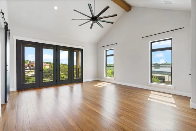 a view of a walk in closet and bedroom view