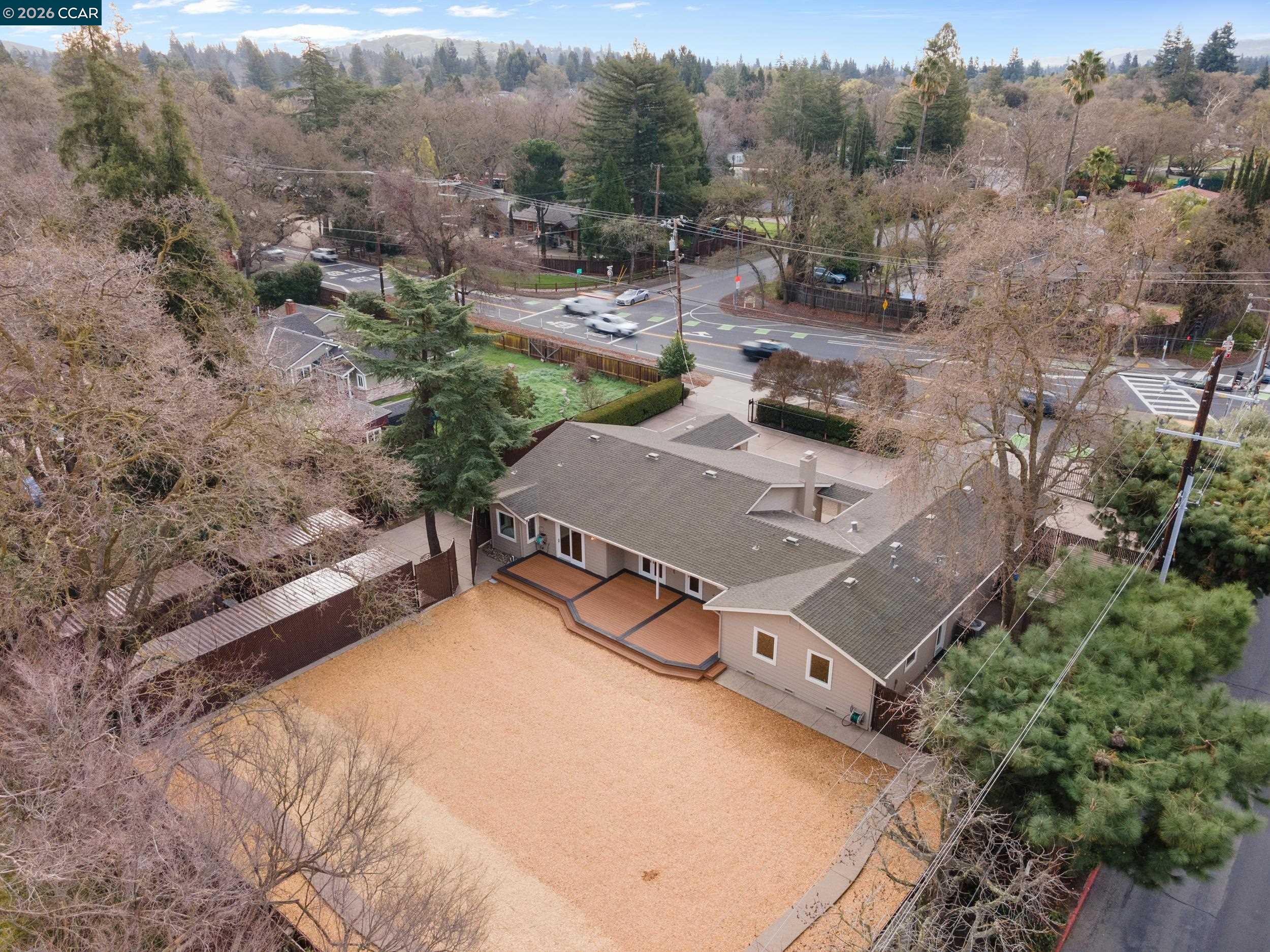 484 Diablo Road Danville, CA 94526 - Photo 32 of 39 an aerial view of a house with mountain view