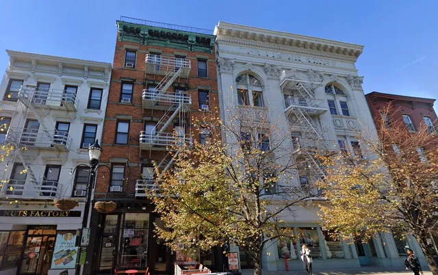 a front view of a building