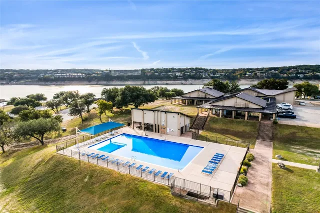 a view of a balcony with lake view
