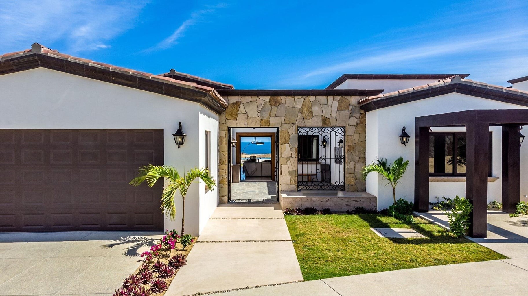 a front view of a house