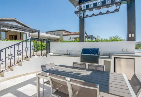 a outdoor view with a sitting space