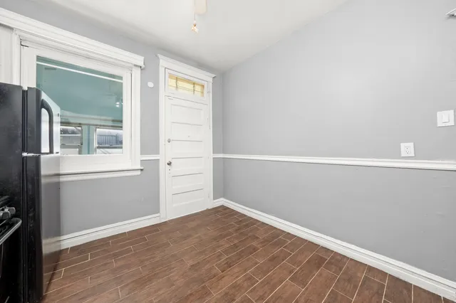 an empty room with a window