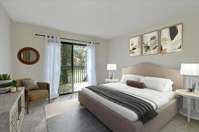 an empty room with an entryway