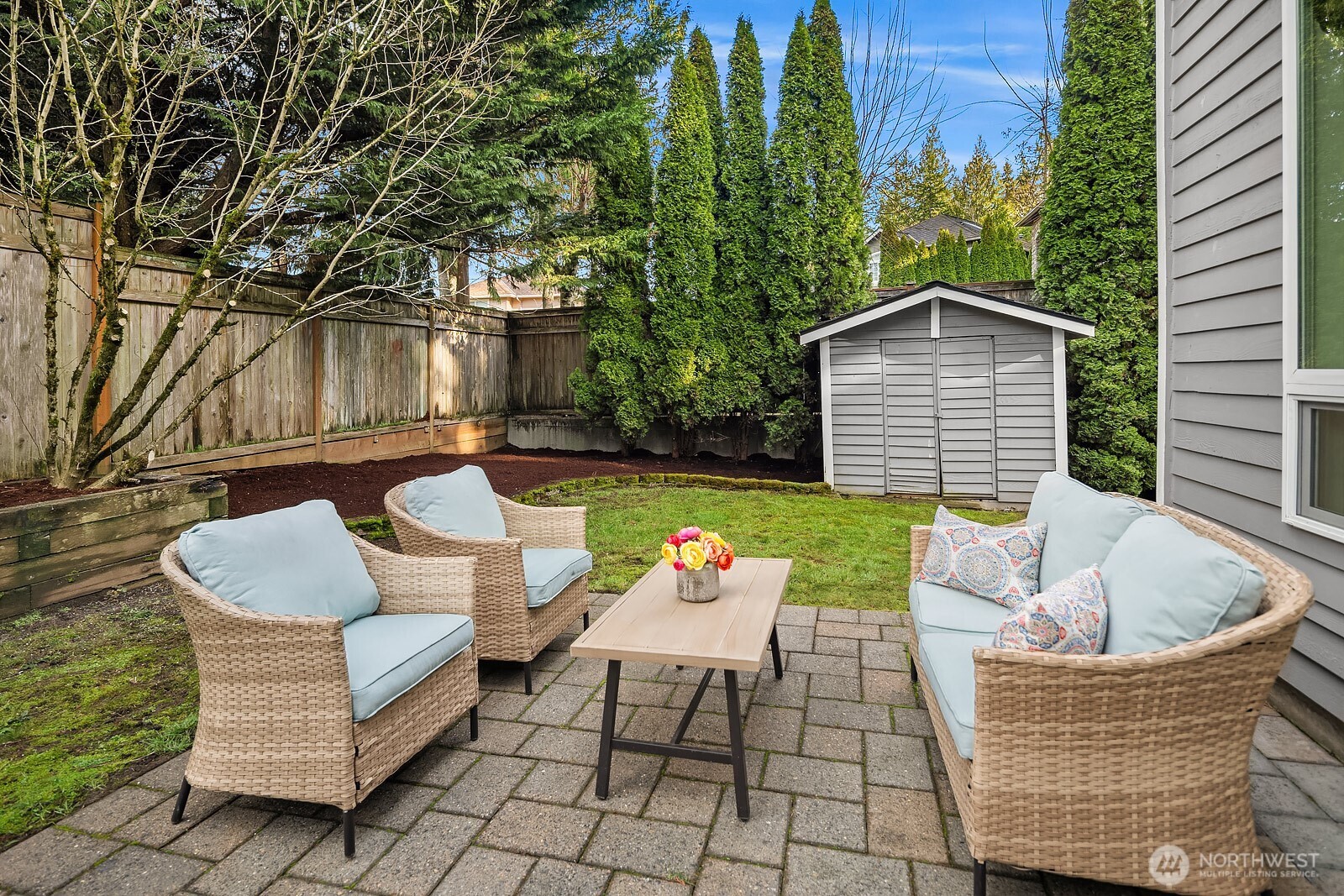 4662 244th Place Southeast Issaquah, WA 98029 - Photo 30 of 40 a view of a patio with couches and a fire pit