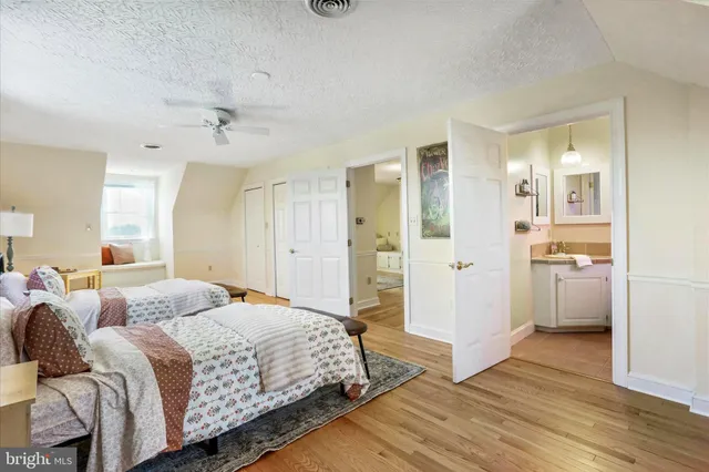 a view of a lake with mountains in the background