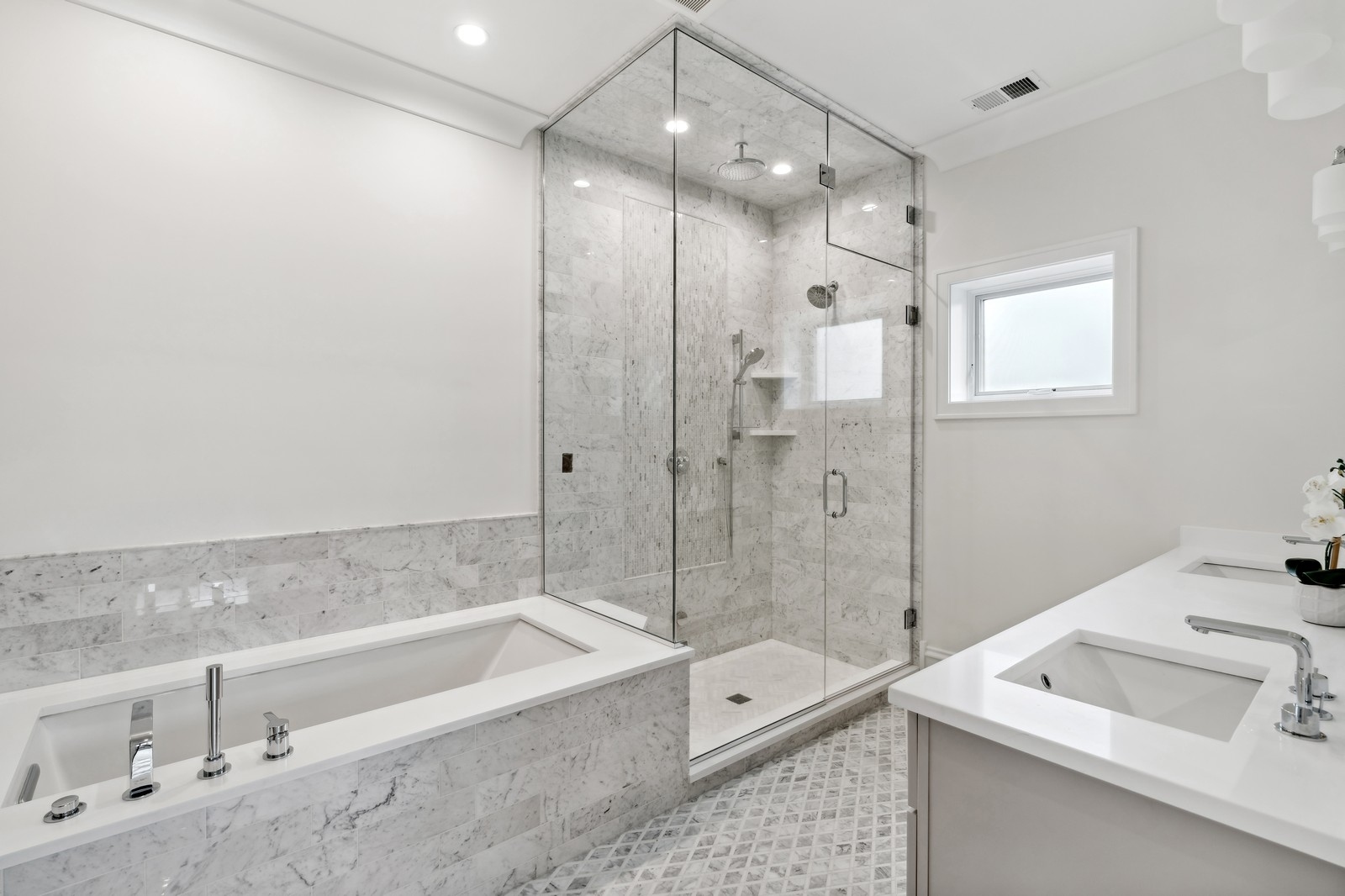 1511 West Byron Street, Unit 2 Chicago, IL 60613 - Photo 12 of 21 a bathroom with a tub a sink and shower