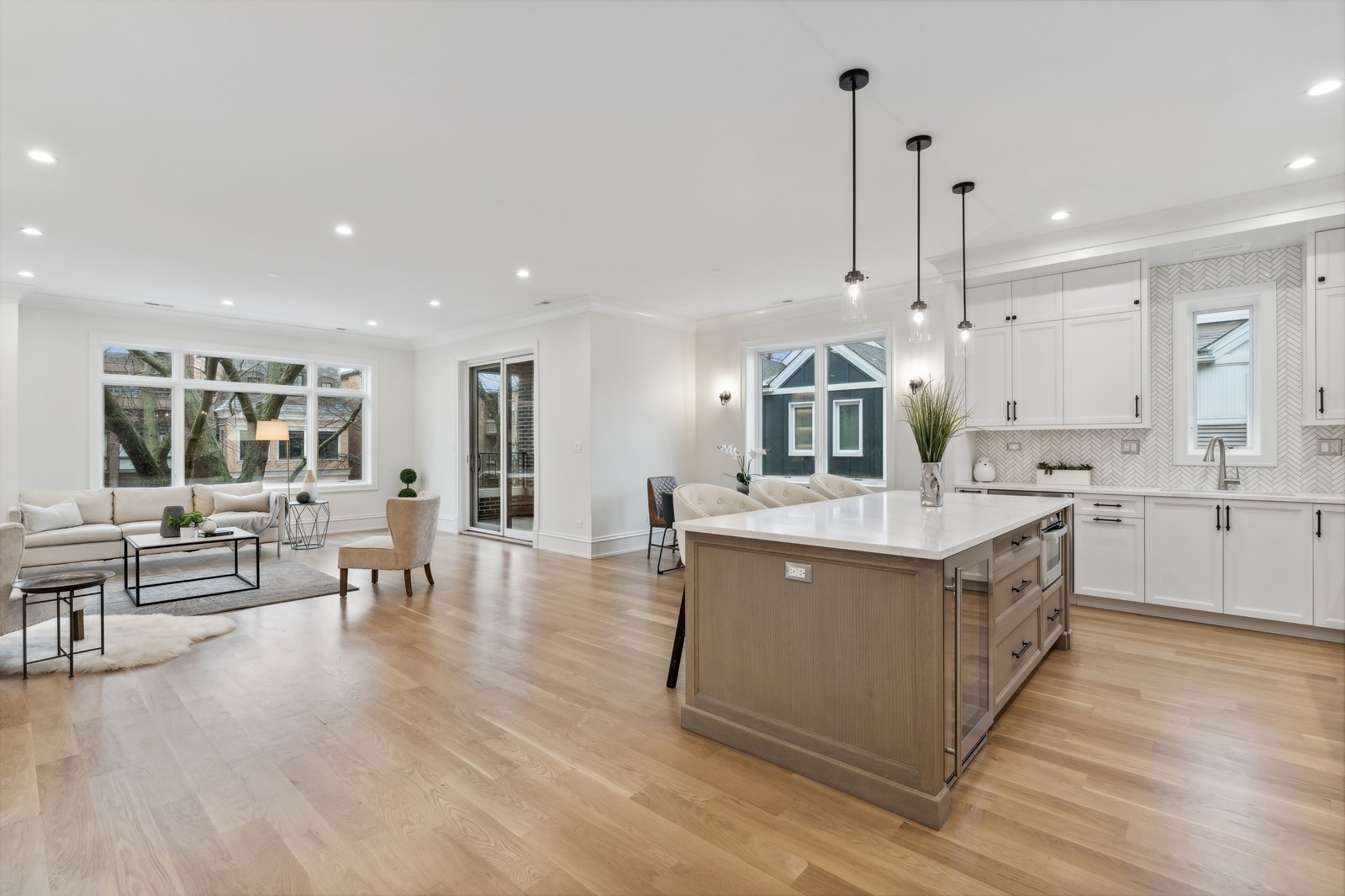 1511 West Byron Street, Unit 2 Chicago, IL 60613 - Photo 9 of 21 a kitchen with counter top space and wooden floor