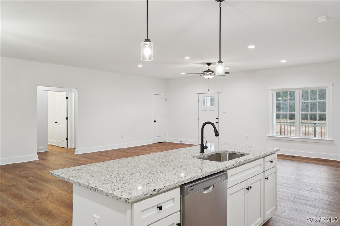 2359 Cedar Hill Road Mineral, VA 23117 - Photo 16 of 36 a kitchen with a sink granite counter tops and a window