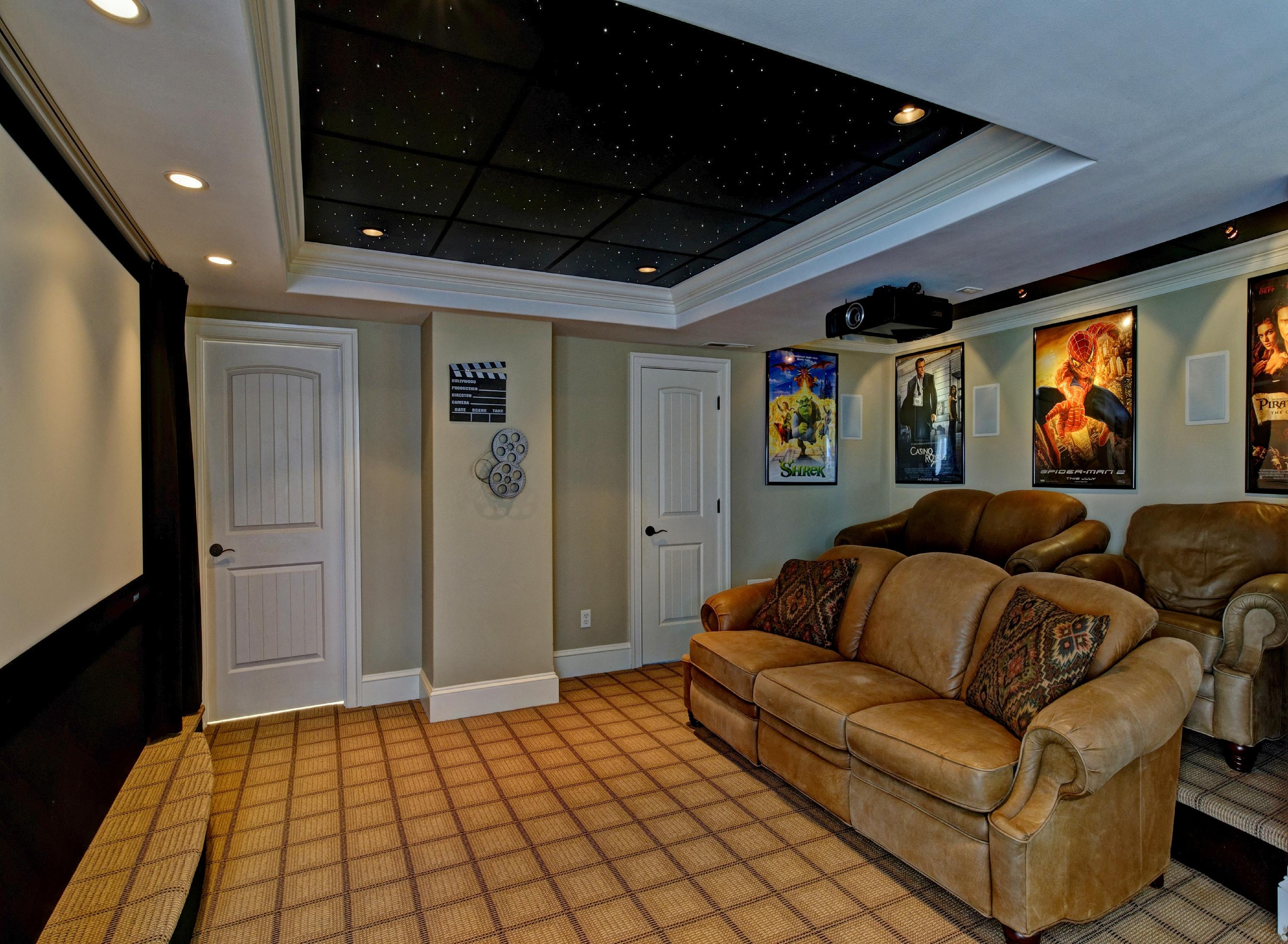 1304 West Pine Ridge Road Huddleston, VA 24104 - Photo 72 of 74 media room with star lite ceiling
