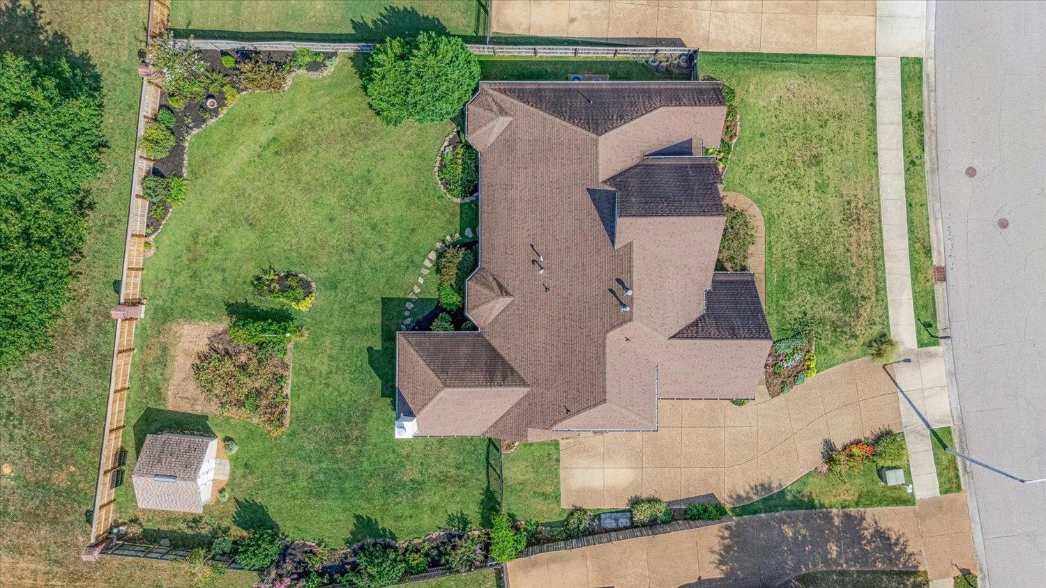 1349 Beautiful Place Collierville, TN 38017 - Photo 13 of 40 an aerial view of a house with yard